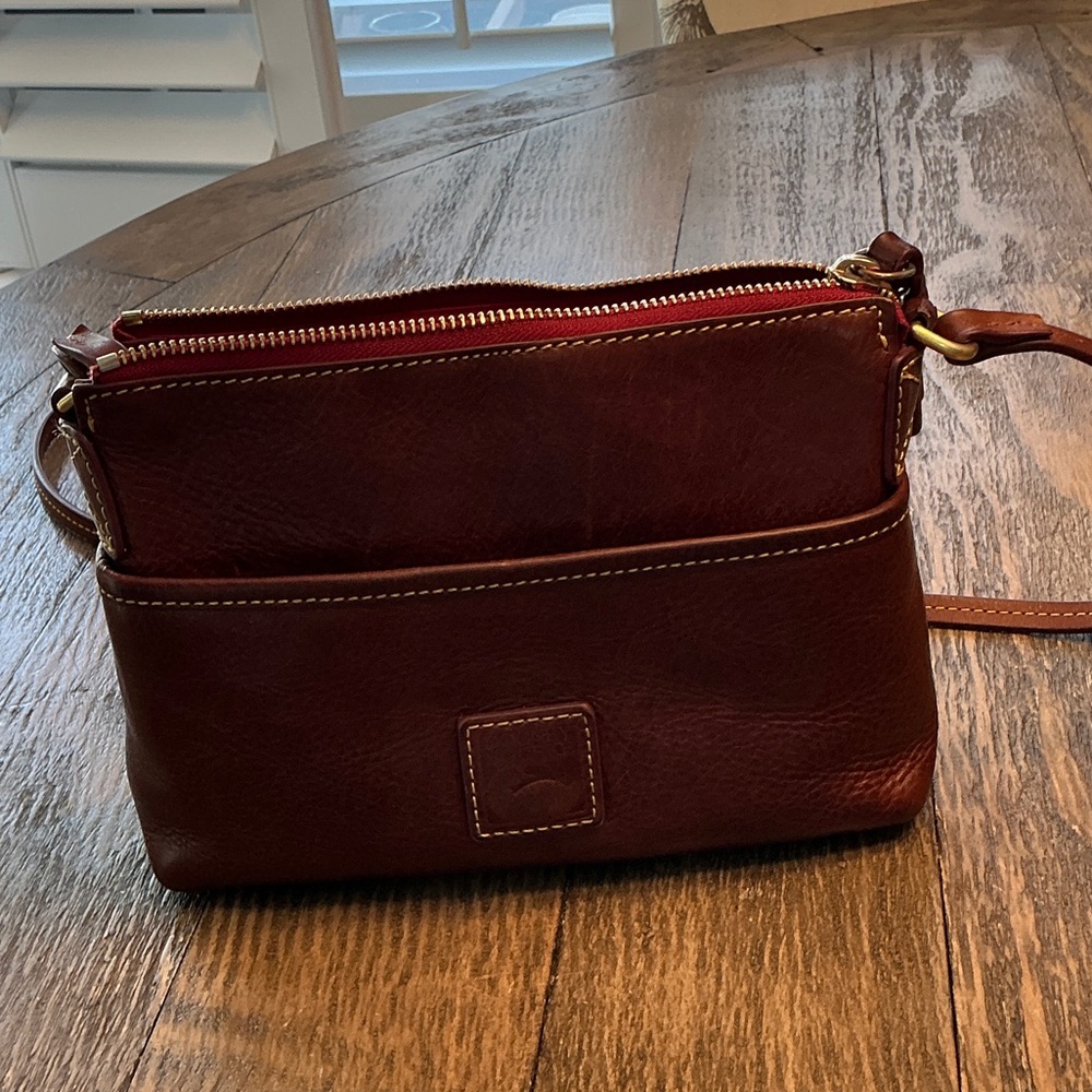 Dooney & Bourke Chestnut Brown Leather Crossbody Bag
